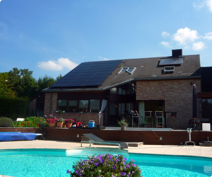 panneaux photovoltaiques pour piscine dans la province de liege